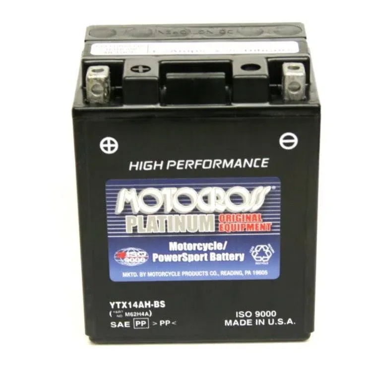 Yuasa AGM Maintenance-Fr<wbr/>ee Battery YTX14H-BS for Snowmobile