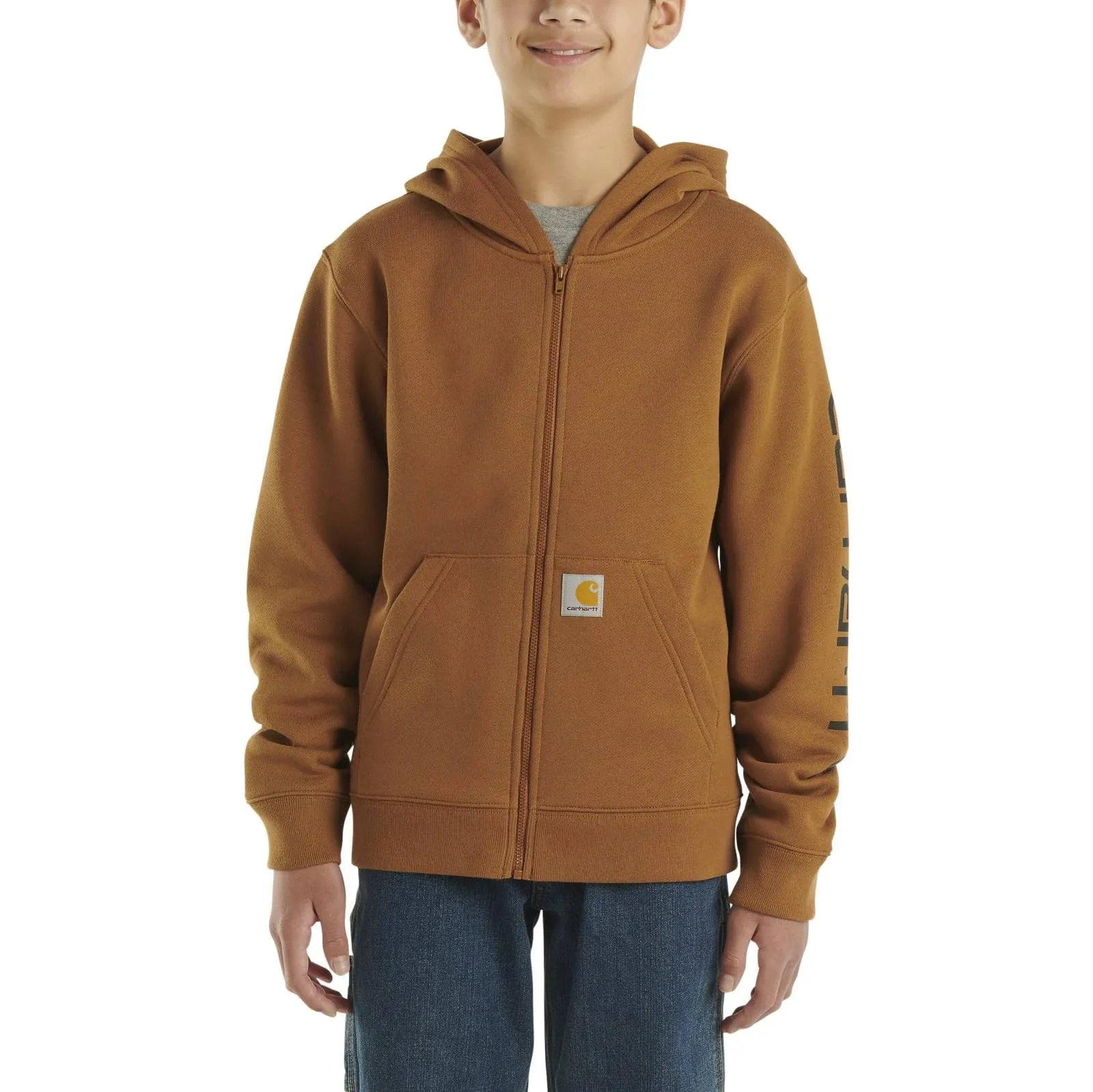 Carhartt Boys' Long-Sleeve Full-Zip Hooded Sweatshirt Hoodie