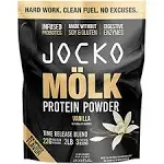 Jocko Mölk Whey Protein Powder (Vanilla) - Keto, Probiotics, Grass Fed, Digestive Enzymes, Amino Acids, Monk Fruit Blend - Supports Muscle Recovery & Growth - 31 Servings (Old Packaging, 2lb Tub)