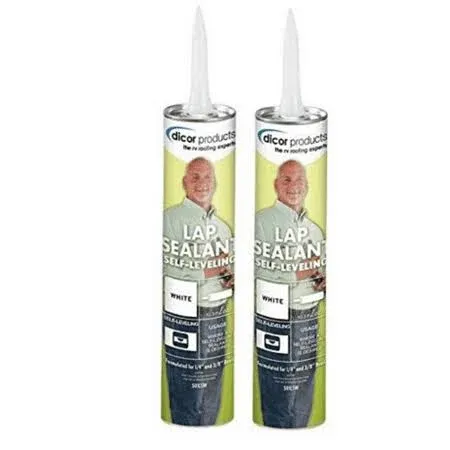 Dicor 501lsw, EPDM Rubber TPO Aluminum, White Self-Leveling Lap Industrial Sealant, 0.64 lbs 10.3 oz, Size: 10.3 oz Each