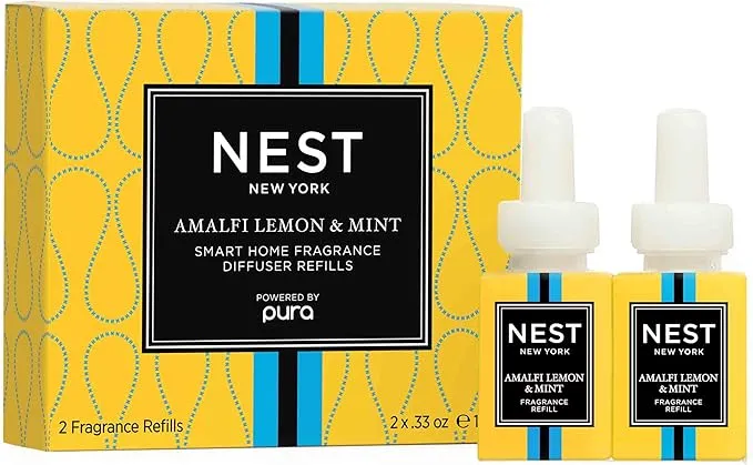 NEST Fragrances Amalfi Lemon & Mint Smart Home Fragrance Diffuser Refill (Set of 2) (NEST184AML)