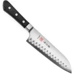 Mac Knife MSK-65 Professional Hollow Edge Santoku Knife, 6-1/2-Inch, Silver