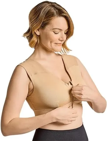 Tommie Copper Intimates & Sleepwear | Nwt Tommie Copper Shoulder Support Bra with Zipper Nude Large | Color: Tan | Size: L | Pm-30796362's Closet