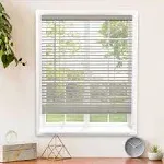 Chicology Cordless 1-Inch Vinyl Mini Blinds, Size: 34 inch x 72 inch, Gray