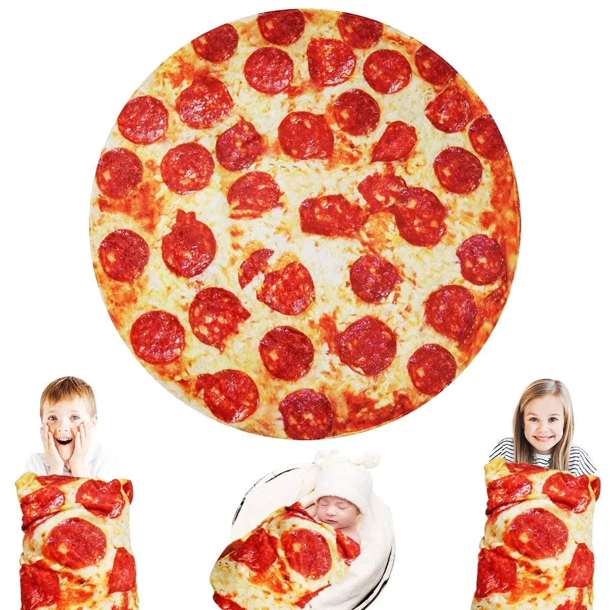 Lhedon Pizza Blanket Adult size, Pizza Throw Blanket for Adult and Kids, 60 ...