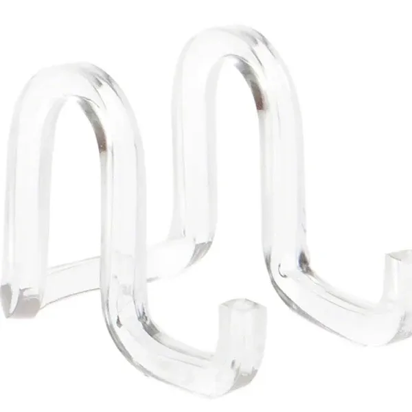 Plymor Clear Acrylic Ribbon-Style Display Easel, 1.875" H x 1.75" W x 2.625" D