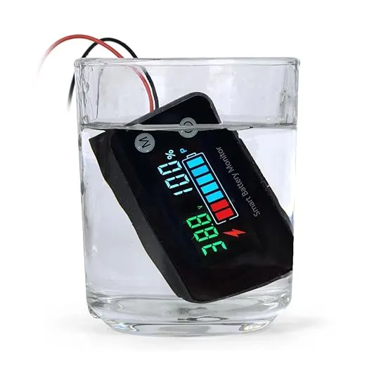 IPX7 Waterproof Battery Monitor12v 24v 36v 48v 60v 72v,Car Multicolored