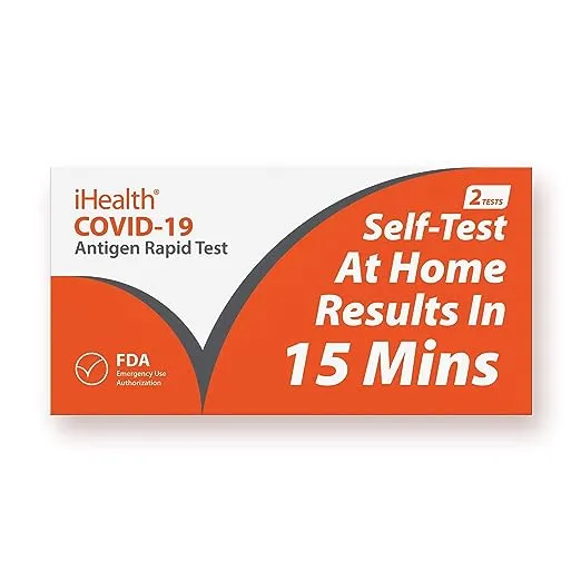 iHealth Rapid COVID-19 Antigen Rapid Test US FDA Cleared (2-Tests)