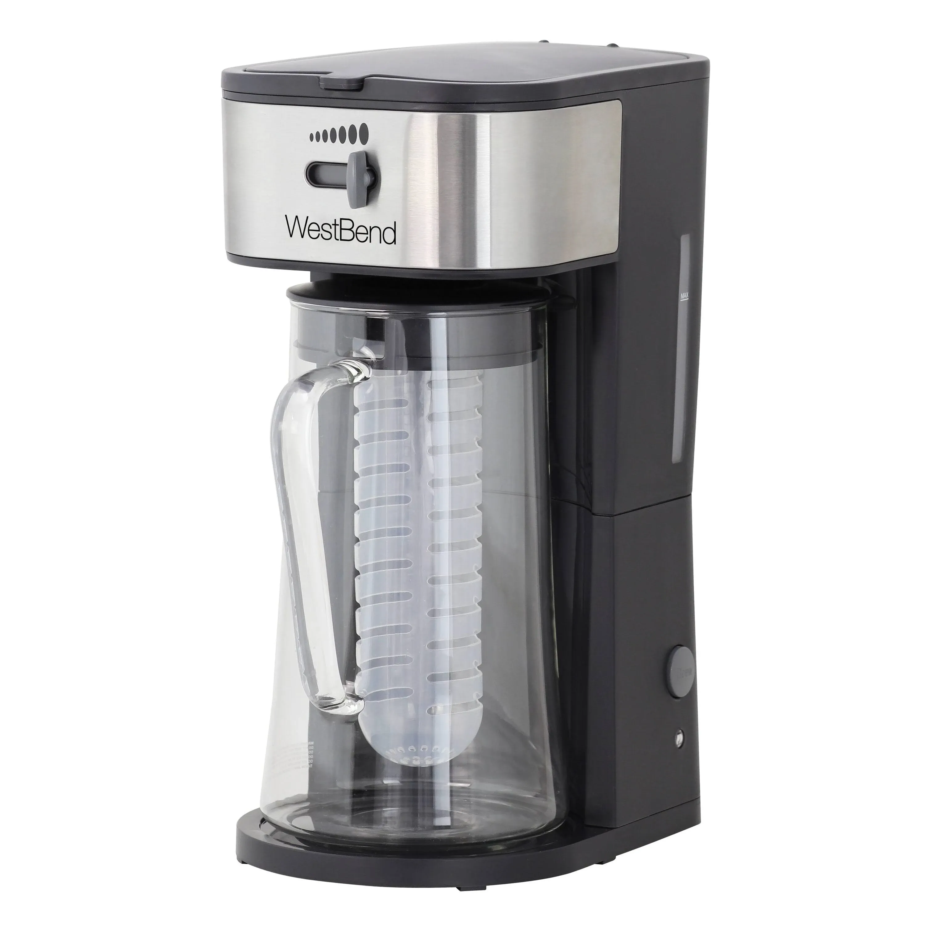 West Bend Iced Coffee and Iced Tea Maker with Infusion Tube 2.75 Qt. Capacity