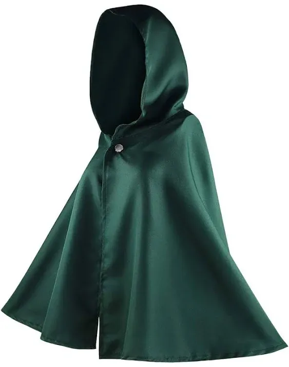 PashaLs 2pcs Anime Cloak - Green Hooded Wings Cape, Anime Cosplay Costume Cape ...