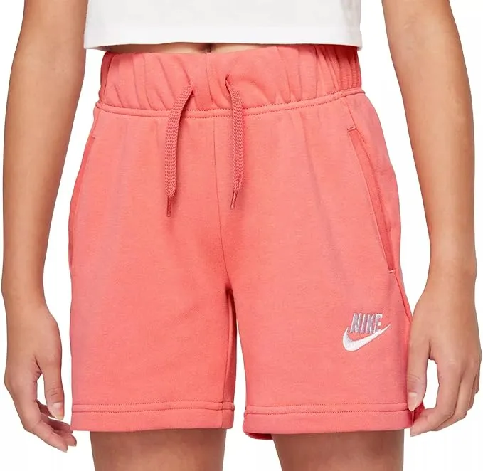 Nike NSW Club French Terry Shorts (Little Kids/Big Kids) Black/White