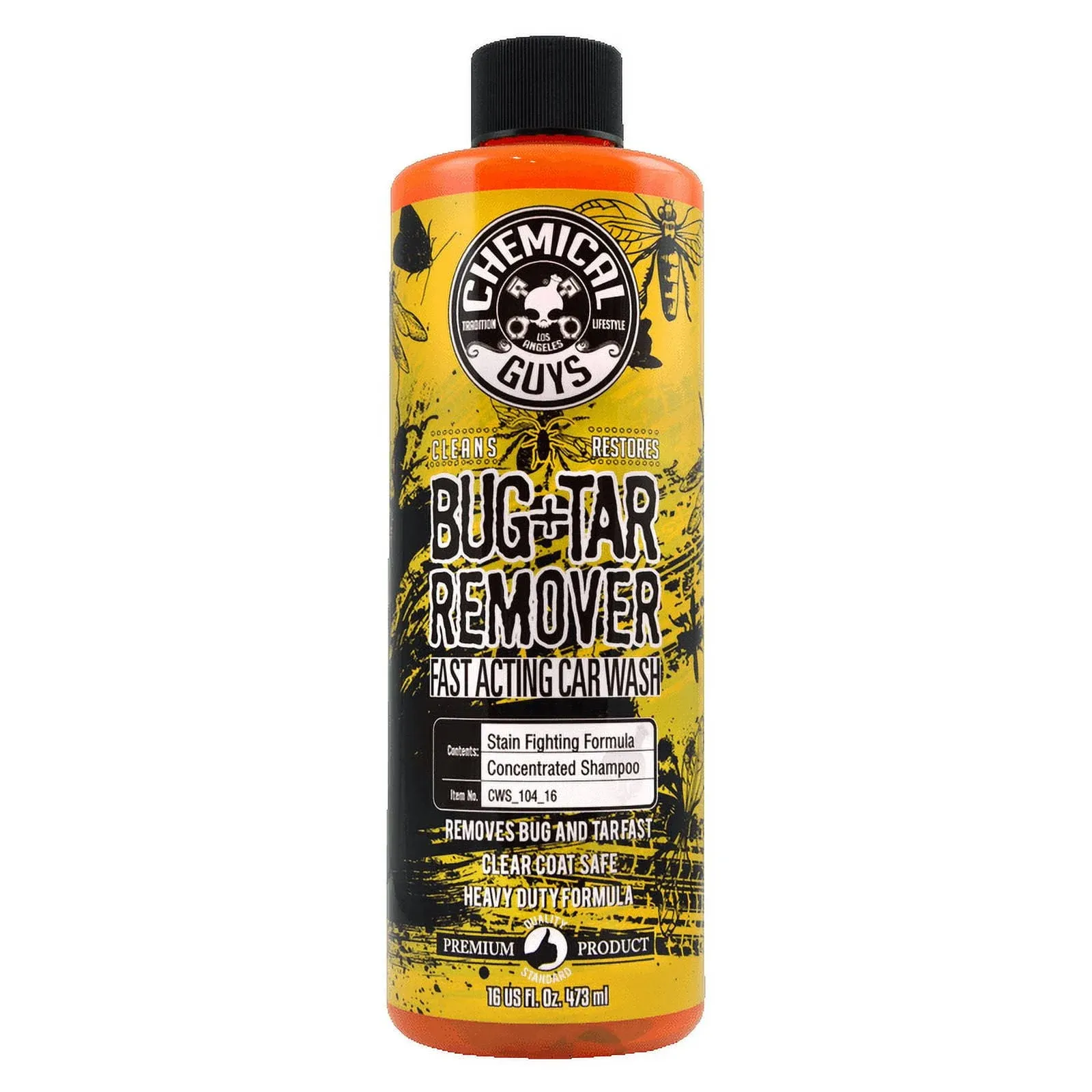 Chemical Guys CWS_104_16 Bug & Tar Heavy Duty Car Wash Shampoo (16 oz)