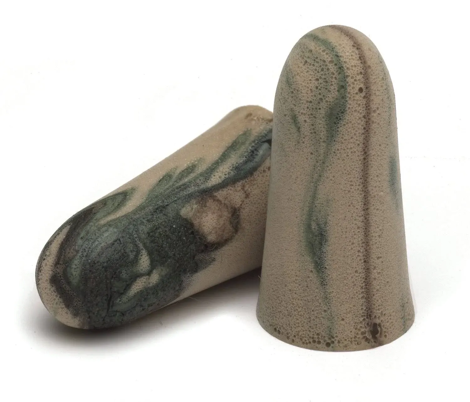 Camo Plugs® Disposable Earplugs, Foam, Brown/Tan/Green, Uncorded