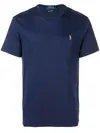 Polo-embroidered Cotton-jersey T-shirt In French Navy