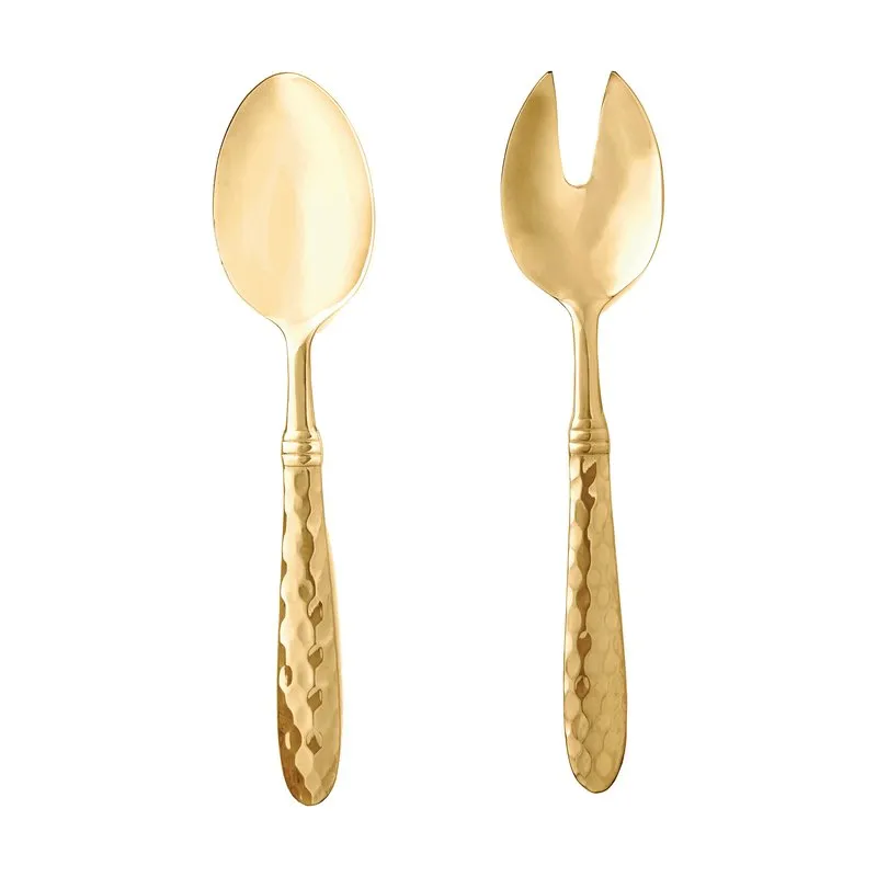 Martellato Salad Server Set In Gold