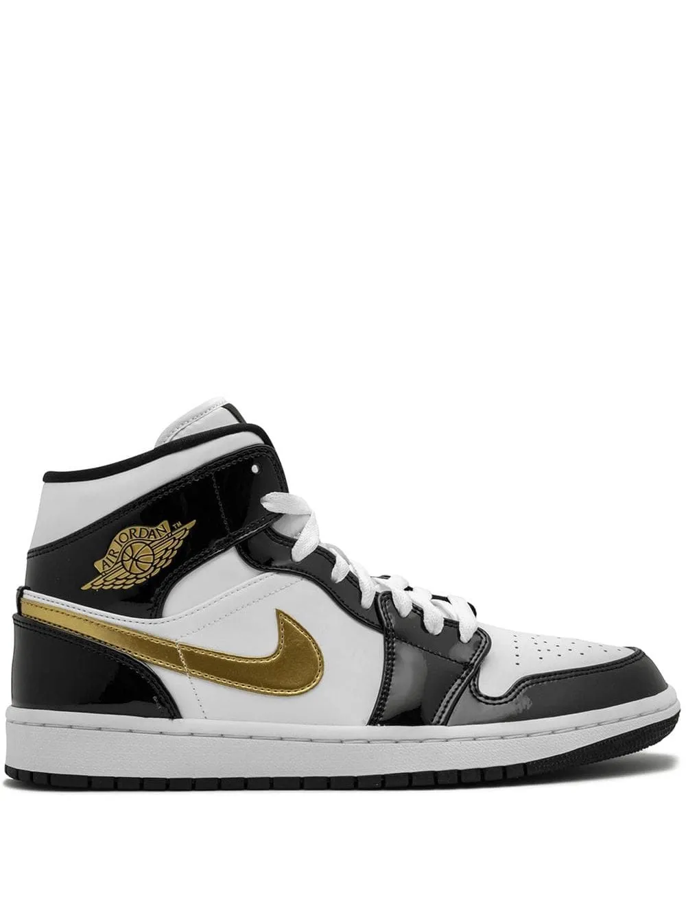 Air Jordan 1 Mid SE "Black/Gold Patent Leather" sneakers