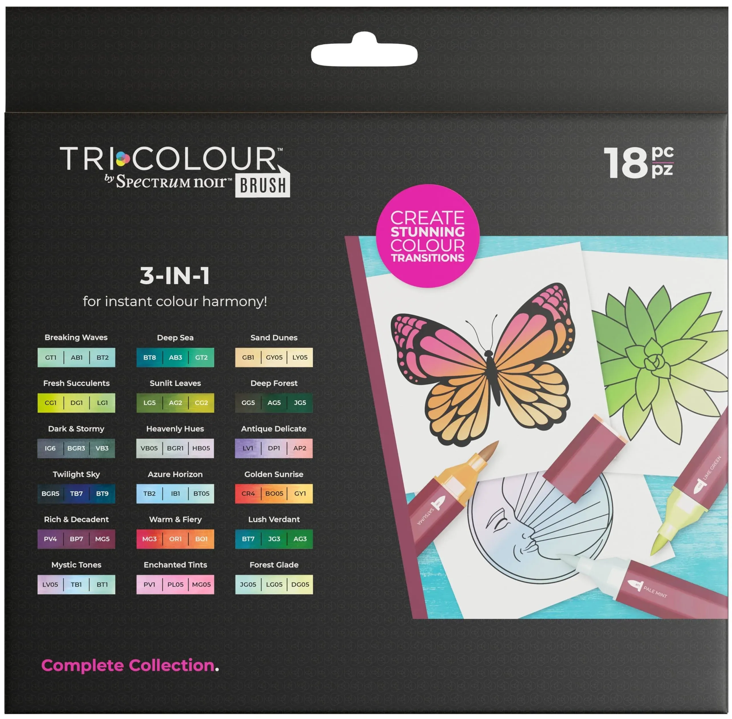 Spectrum Noir Tricolour Brush 18 Piece - Complete Collection