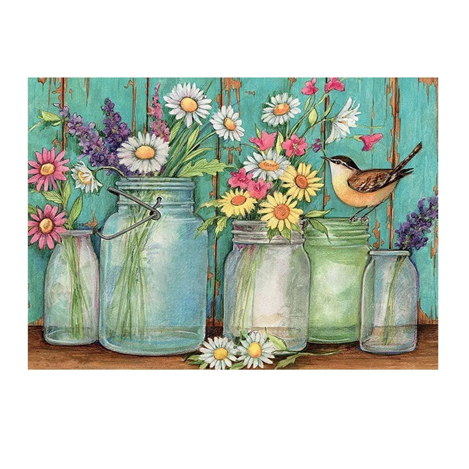 5D Diamond Painting Kit Flower Birds Art Drills Embroidery Cross Stitch Picture