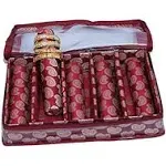 Kuber Industries Brocade 5 Rod Bangle Box, Maroon