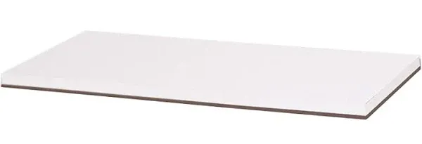 SSWBasics Laminated White Melamine Shelf - 48 inchl x 12 inchw