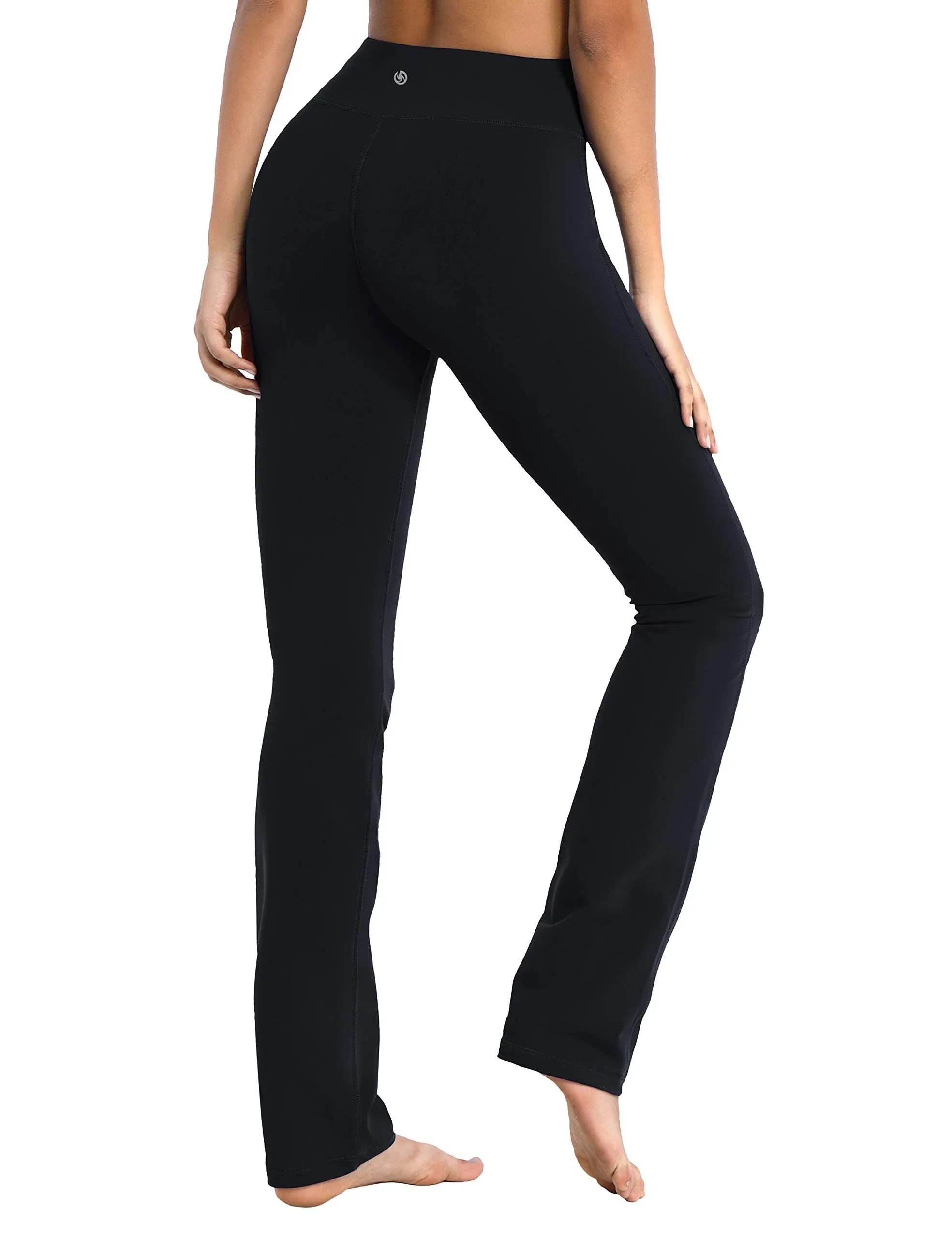 BUBBLELIME 29"/31"/33"/35" 4 Styles Women's Straight Legs Yoga Pants Tummy Control Straight Leg Black M 33" Inseam