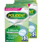 Polident 3 Minute Antibacterial Denture Cleanser 84 Tablets Exp 2027  Lot 3 Pack