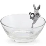 Pewter Bunny Rabbit Snack Tidbit Dip Bowl