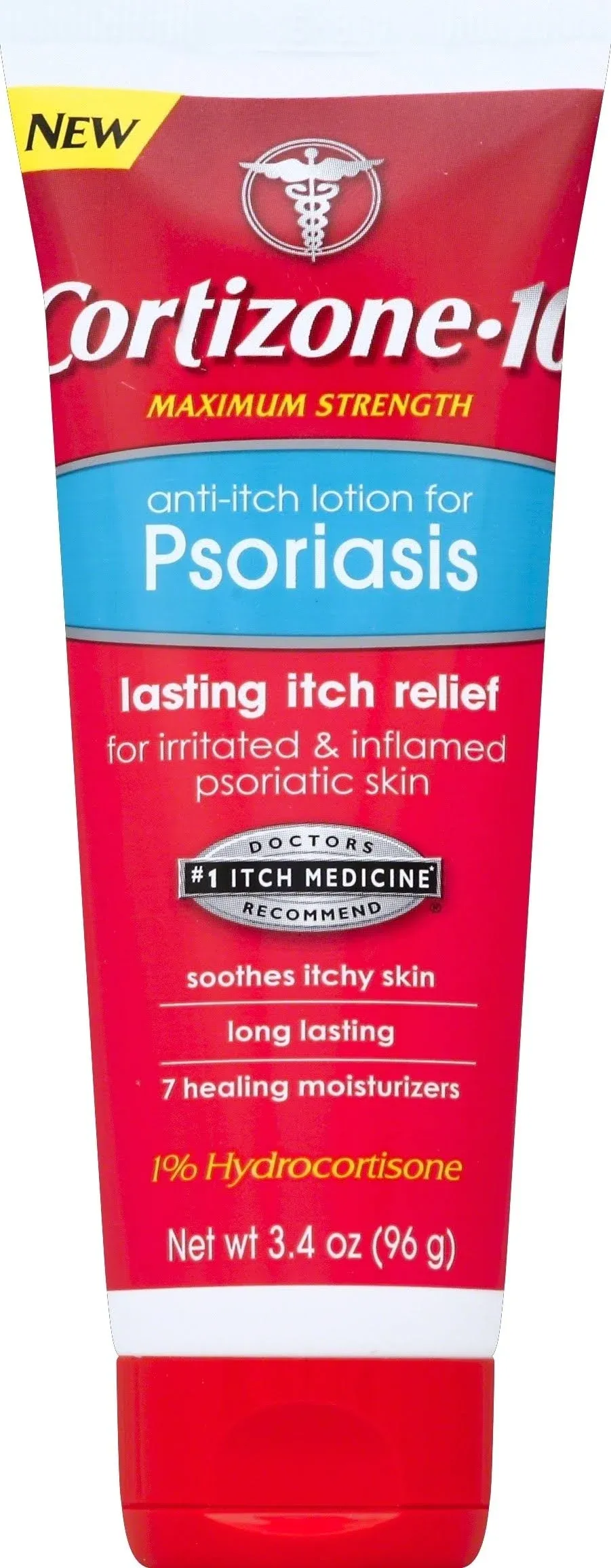 Anti-Itch Lotion for Psoriasis 3.4 Oz (96G) , Maximum Strength 1% Hydrocortisone