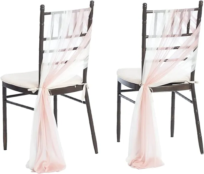 Wedding Aisle Chair Flower Decoration in Blush &amp; Cream