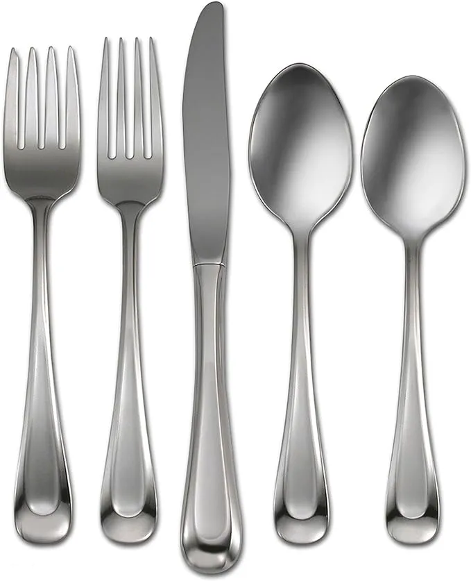 Satin Sand Dune 45 Piece Everyday Flatware Set, Service for 8