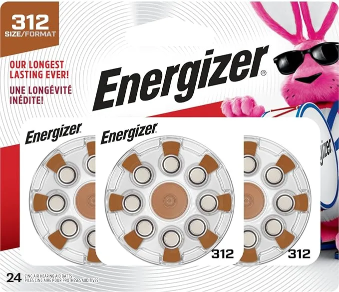 Energizer 312 Hearing Aid Batteries