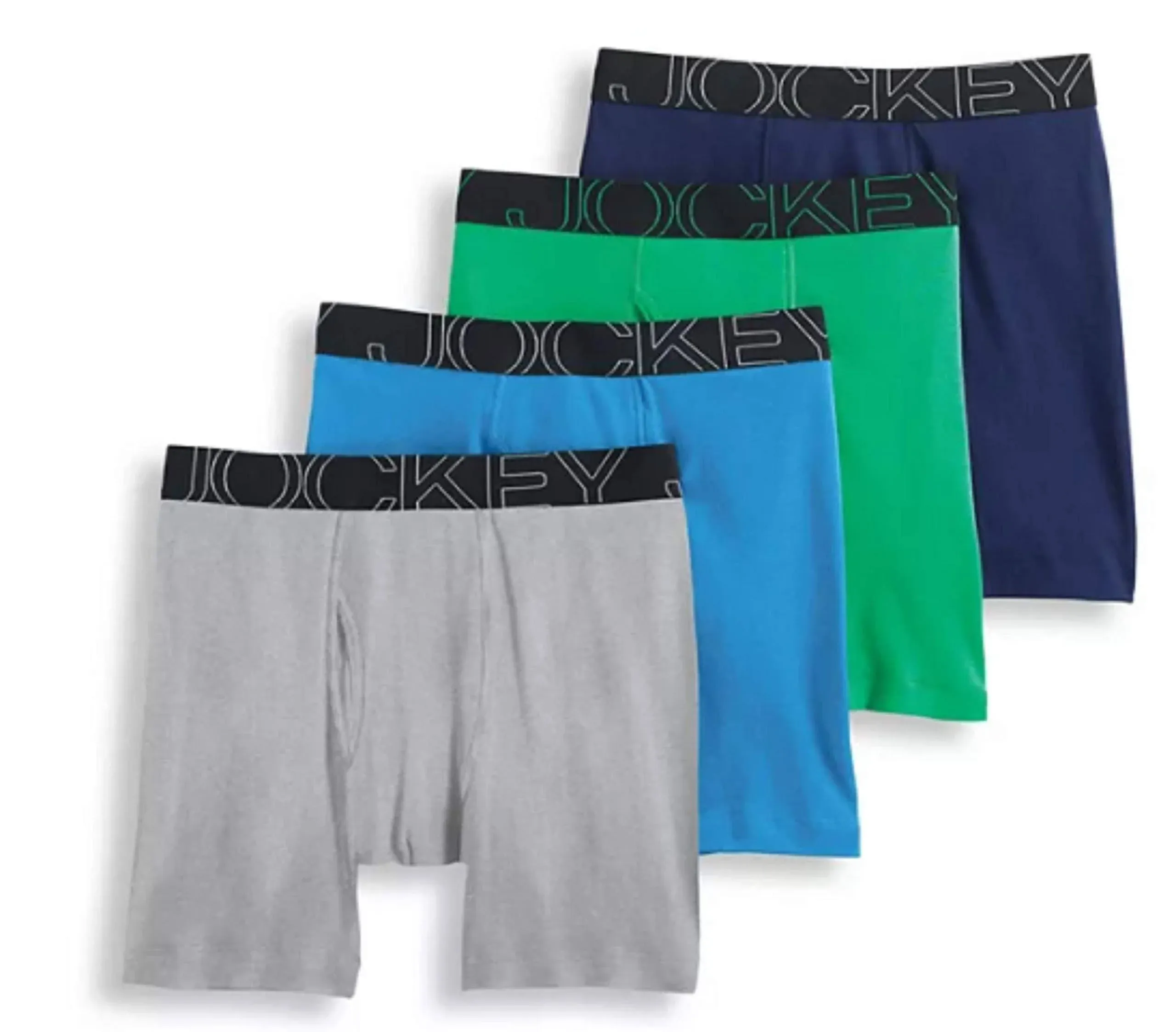 Jockey Active Blend Mens 4 Pack Long Leg Boxer Briefs