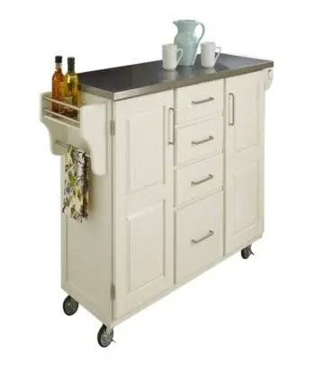 Homestyles Create-A-Cart Wood Kitchen Cart