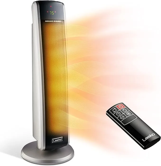 Lasko 5586 Digital Ceramic Tower Heater with Remote