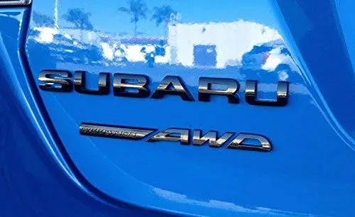 Subaru Genuine Subaru OEM Limited Black Trunk Gate Subaru Symmetrical AWD Emblem 93079VA180 STI Limited