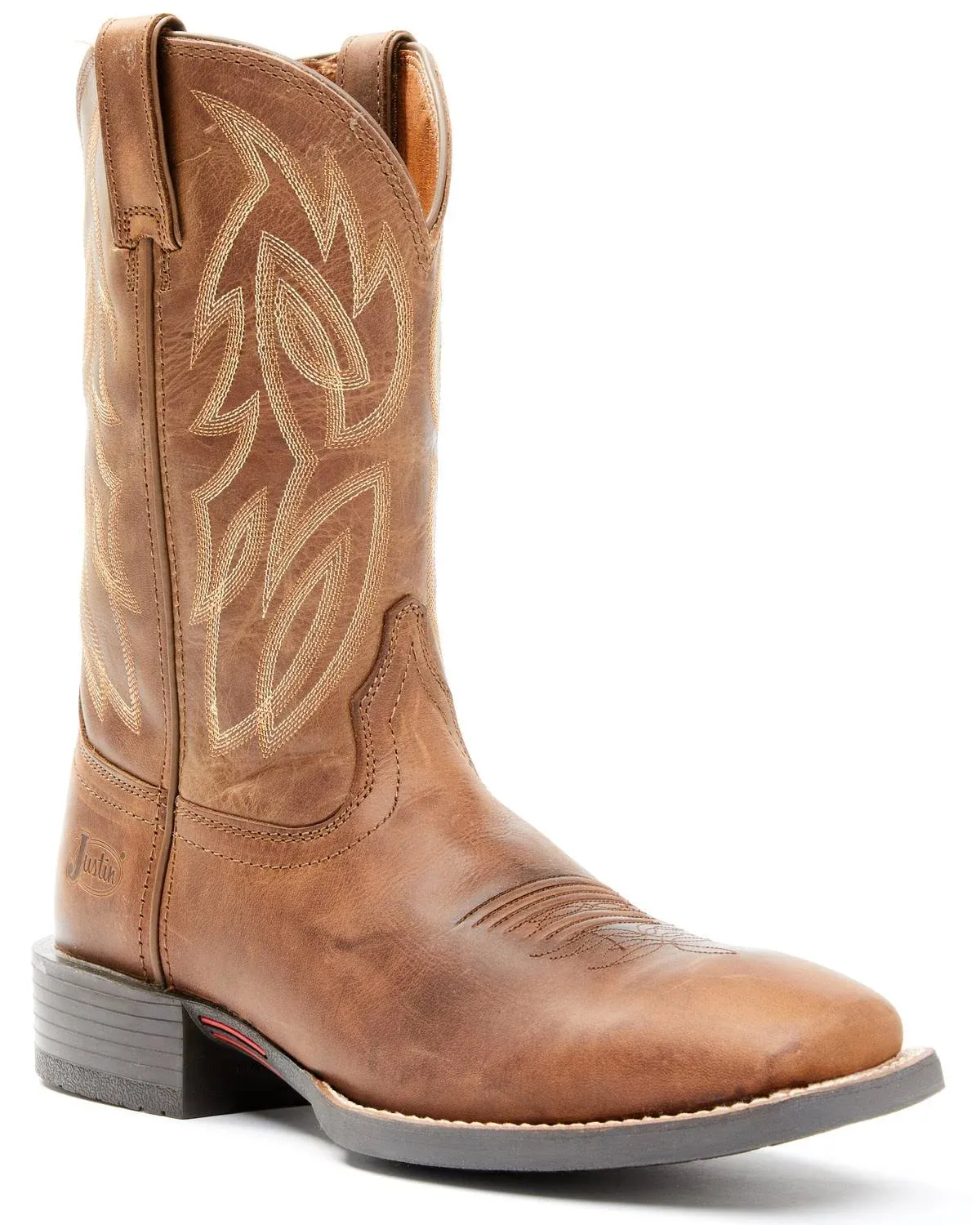 Justin Men's Canter Western Boots, Brown, 11 D