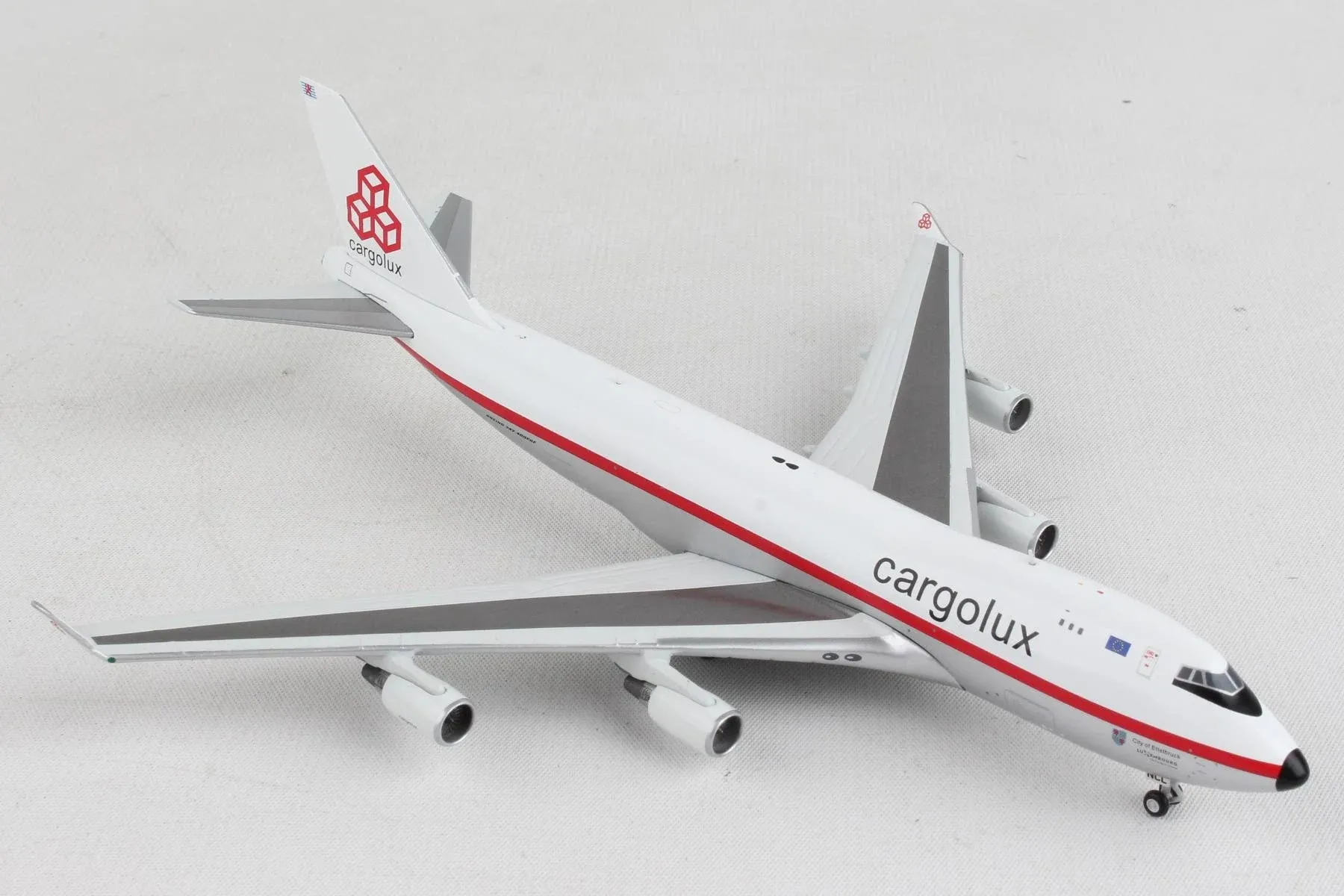 BOEING 747-400F AIRCRAFT &#034;CARGOLUX&#034; 1/400 DIECAST MODEL BY GEMINIJETS GJ1947