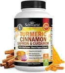 Bioschwartz Turmeric Supplement with Saffron, Cinnamon and Cardamom Plus ...