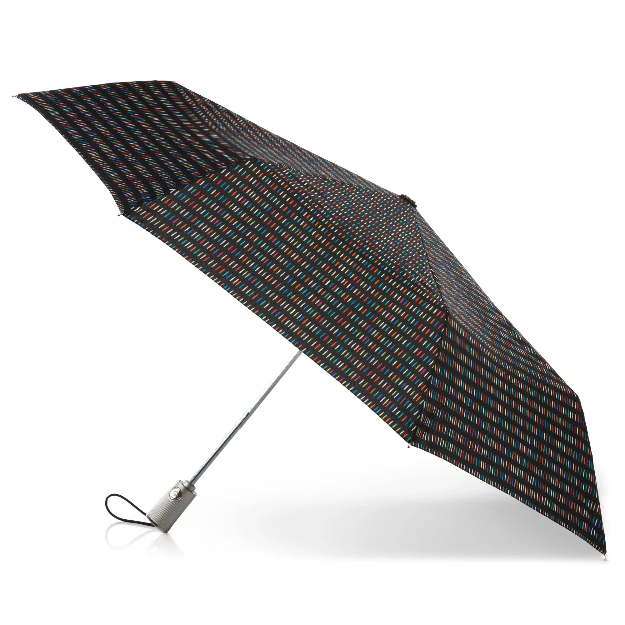 totes Automatic Eco Open Close Water-Resistant Travel Folding Umbrella with Sun Protection