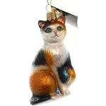 Old World Christmas Calico Cat Glass Blown Ornament