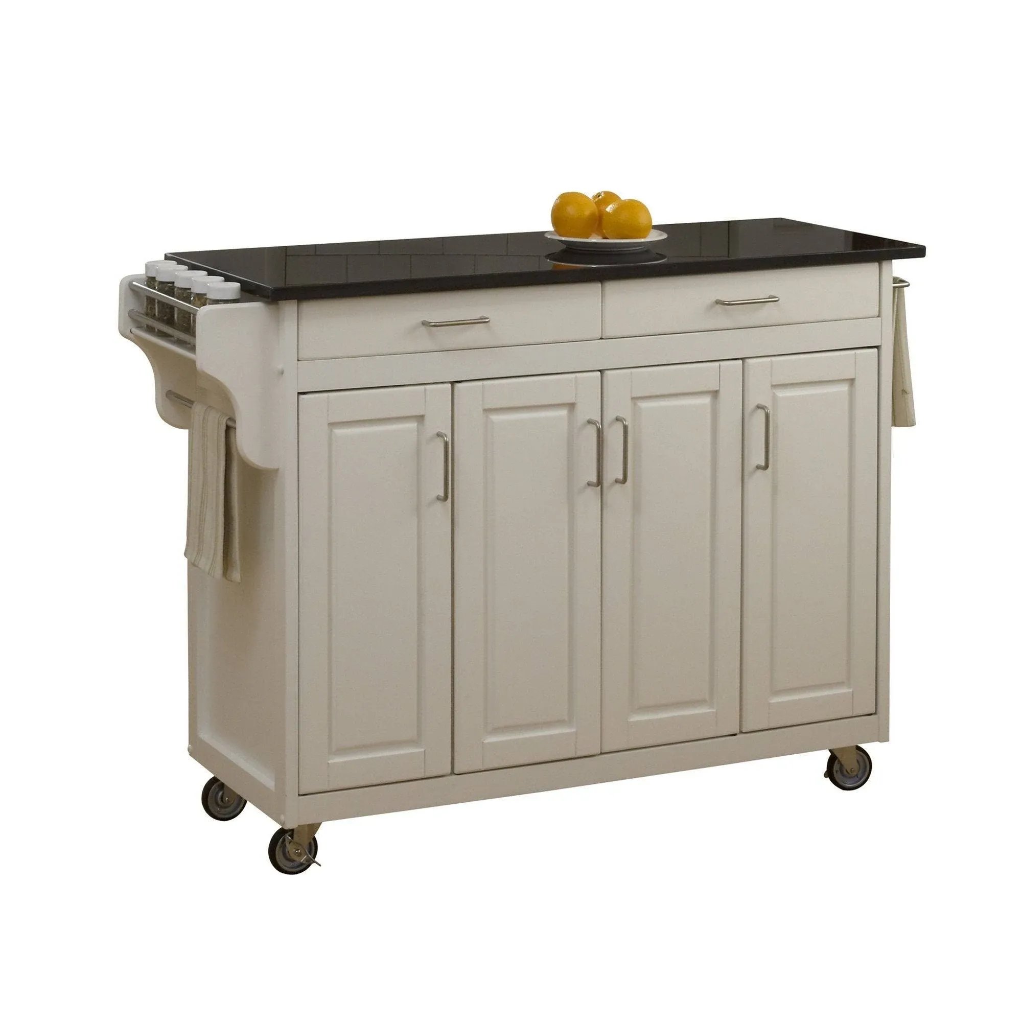 Home Styles Create-a- Kitchen Cart White with Cherry Top