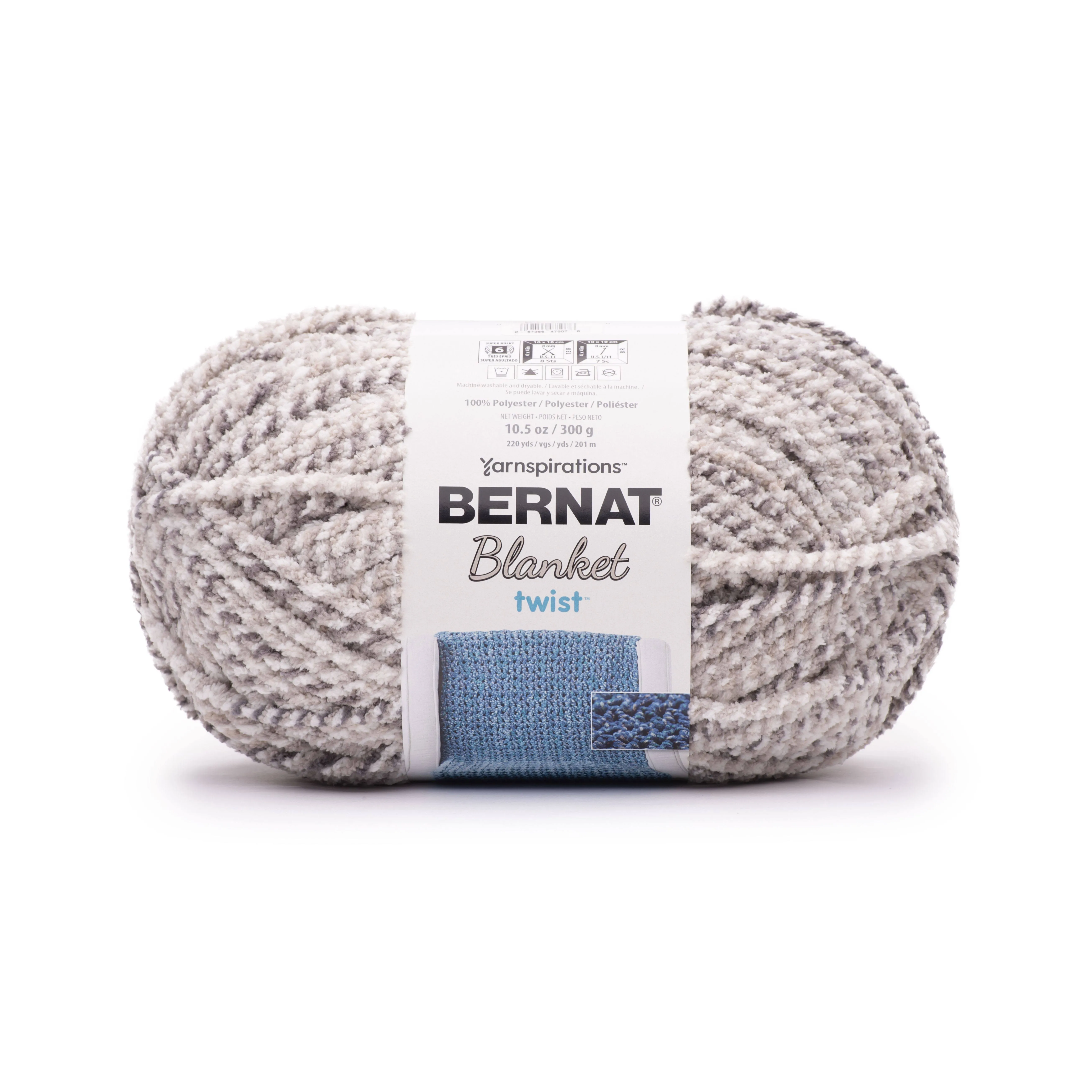 Bernat Blanket Twist Yarn - Dove, 220 yards