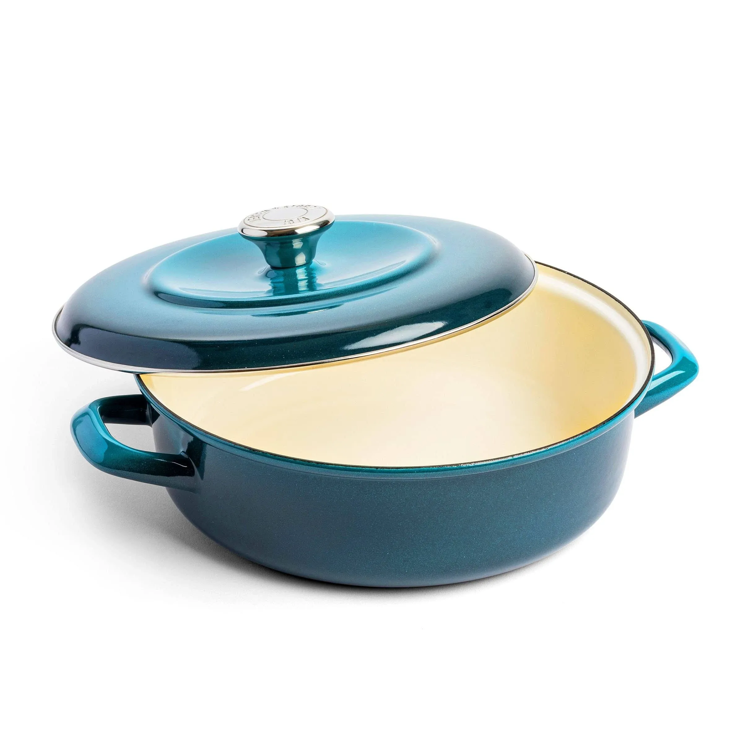 Enameled Iron 4-quart 1873 Braiser In Aegean Teal