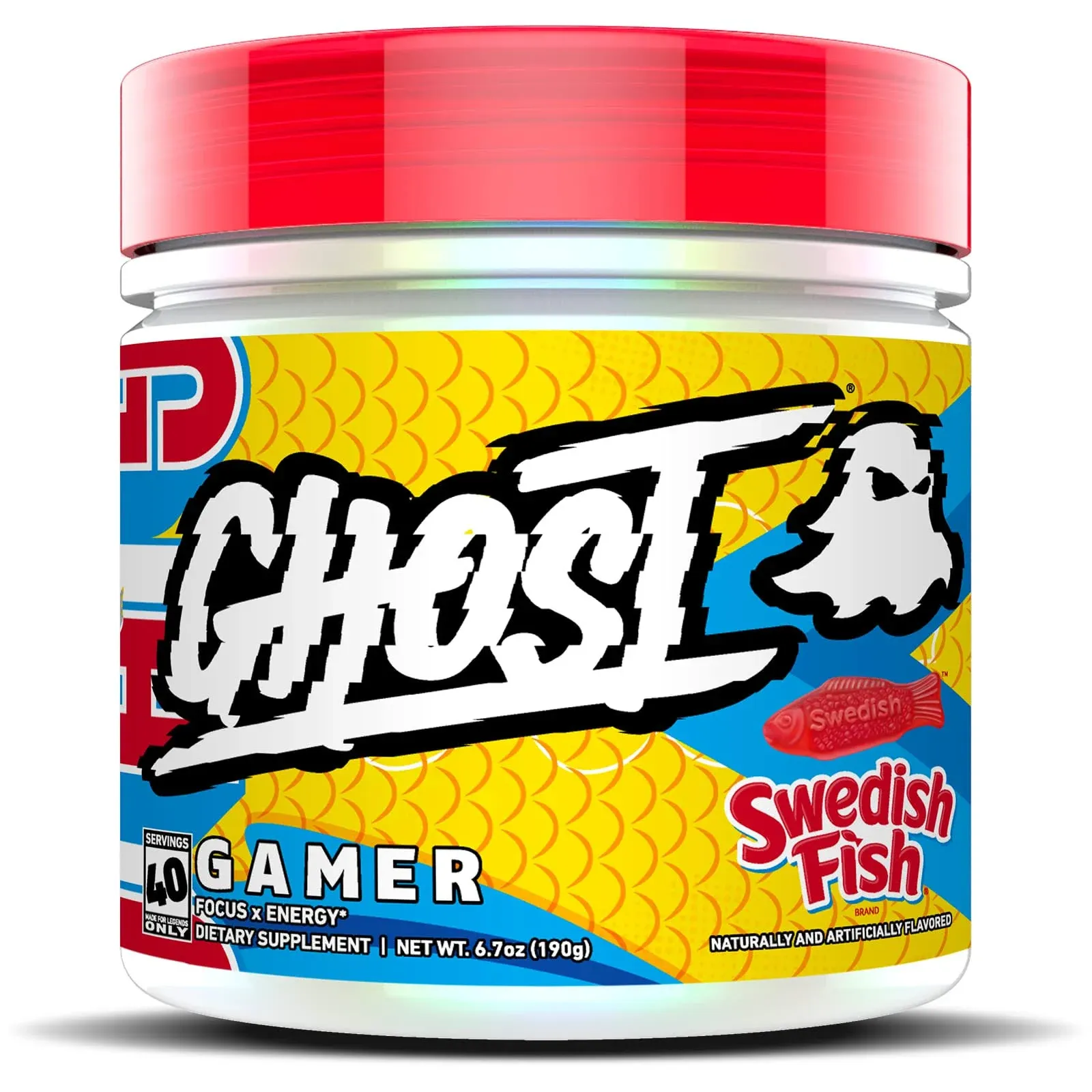 Ghost Gamer Focus x Energy, Swedish Fish - 6.7 oz