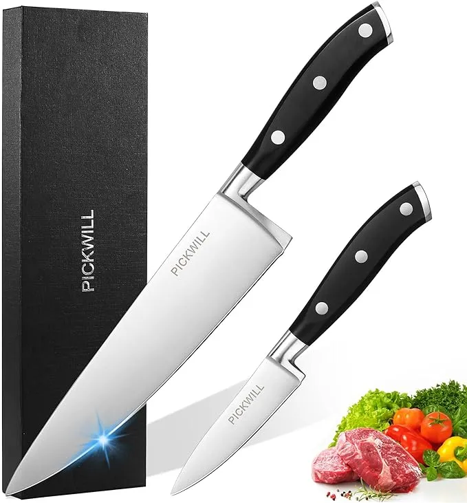 Chef Knife Sets 8&#034; Chef Knife And 3.5&#034; Paring Knife Set Professional Kitchen Kni