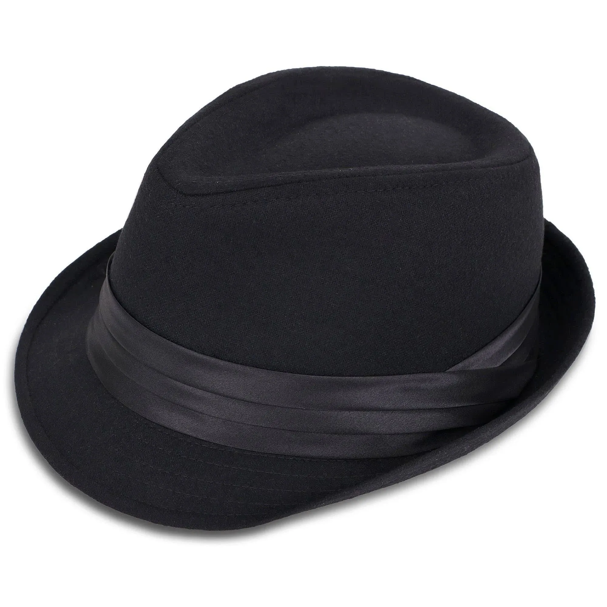 Simplicity Fedora for Men Women Unisex Men's Women's Classic Manhattan Structured Gangster Trilby Fedora Hat