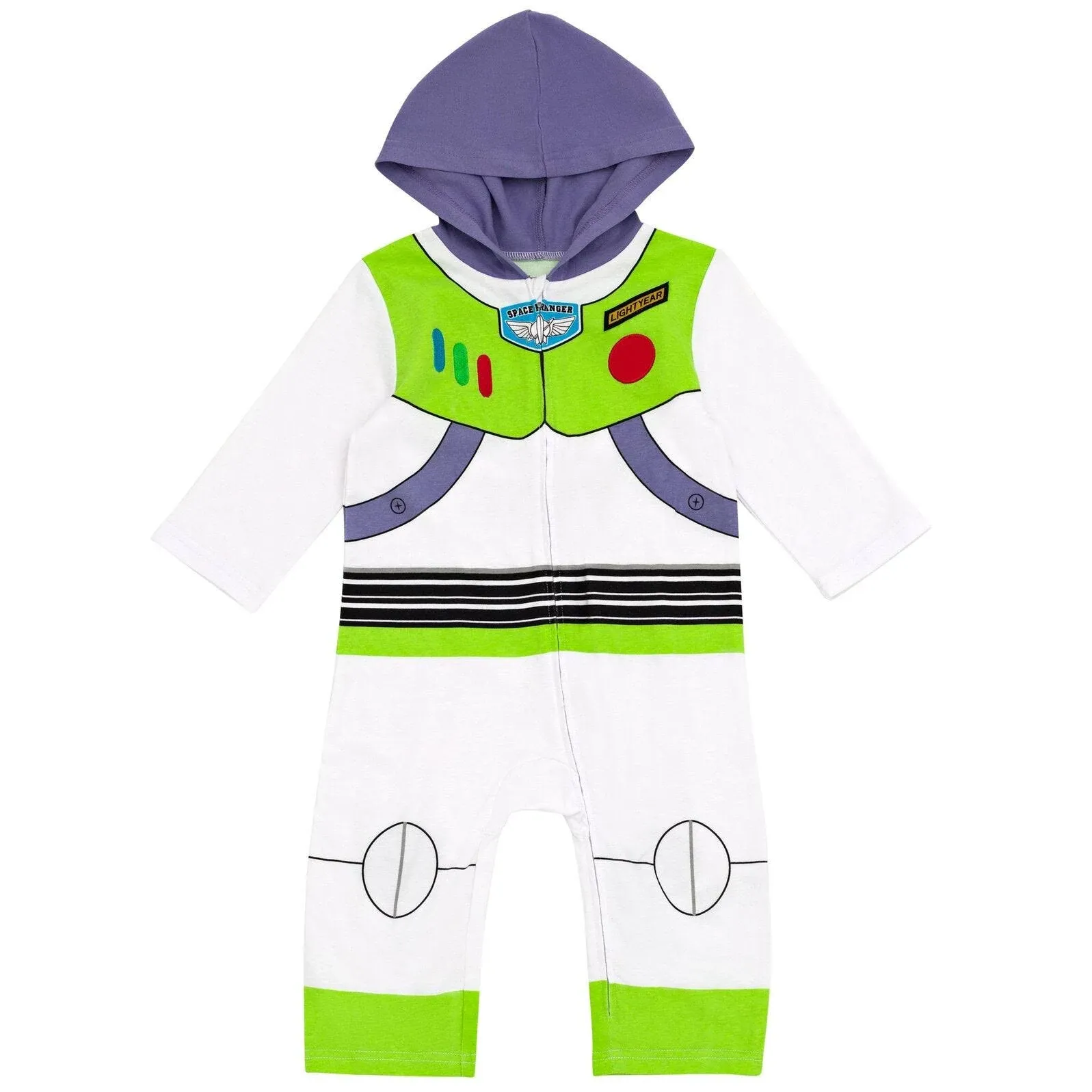 Disney Pixar Toy Story Buzz Lightyear Toddler Boys Zip Up Cosplay Coverall Green 2T