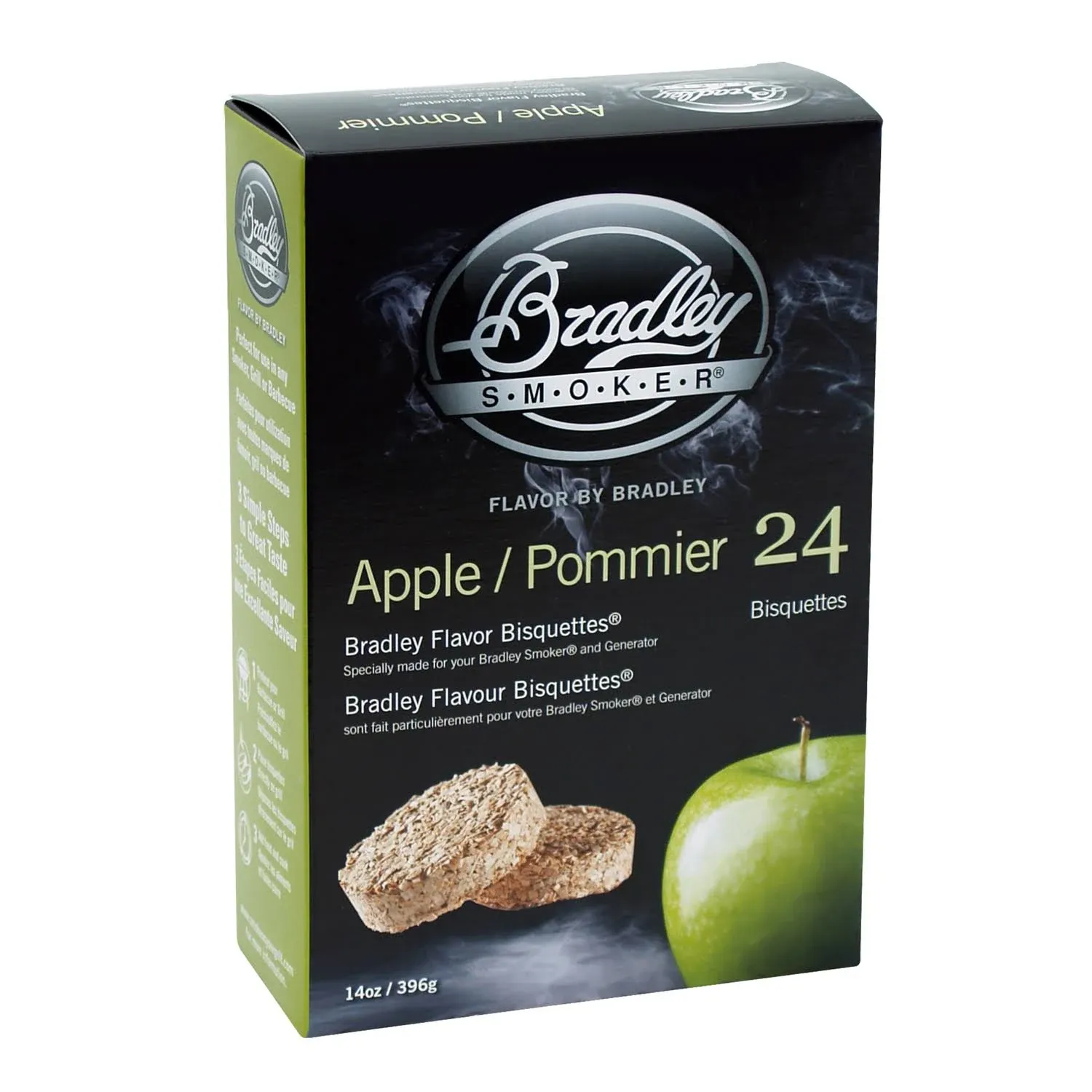 Bradley Smoker BTAP24 All Natural Wood Bisquettes Apple 24 pk