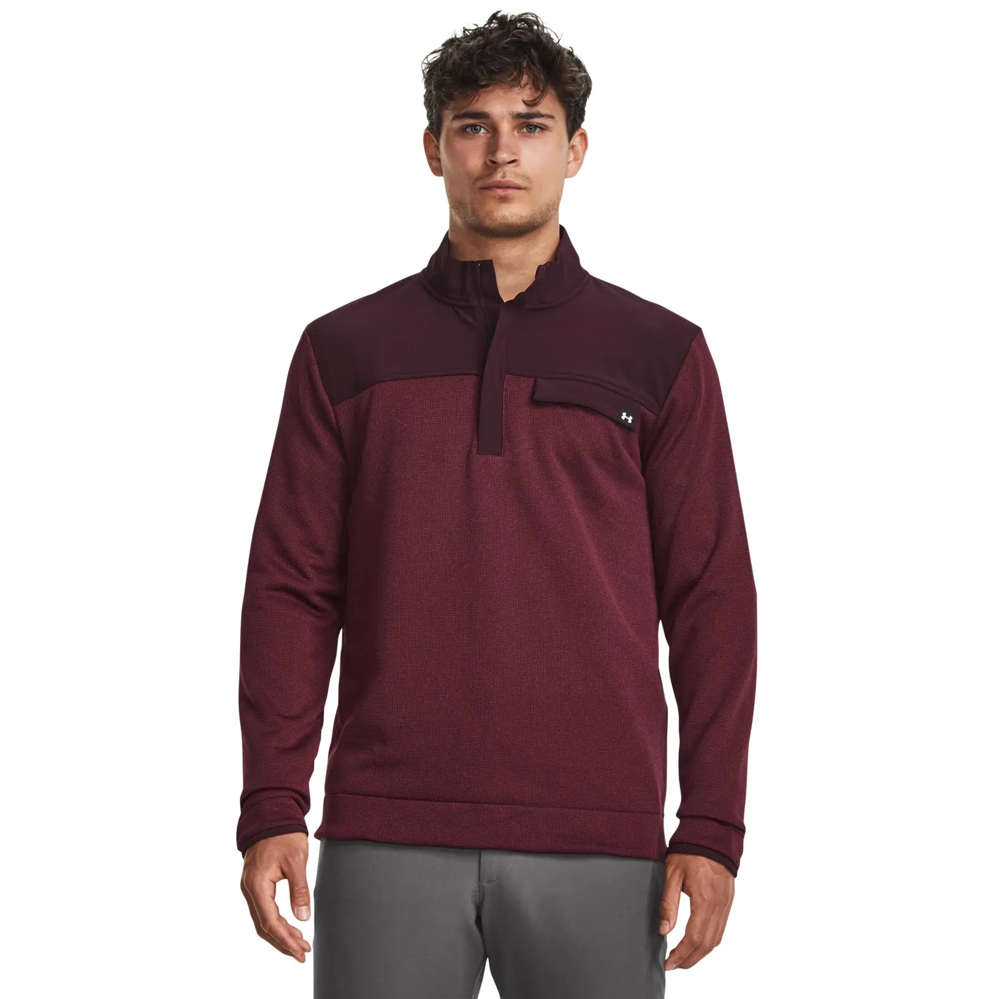 Under Armour Men's Storm Sweaterfleece Zip - Maroon, LG