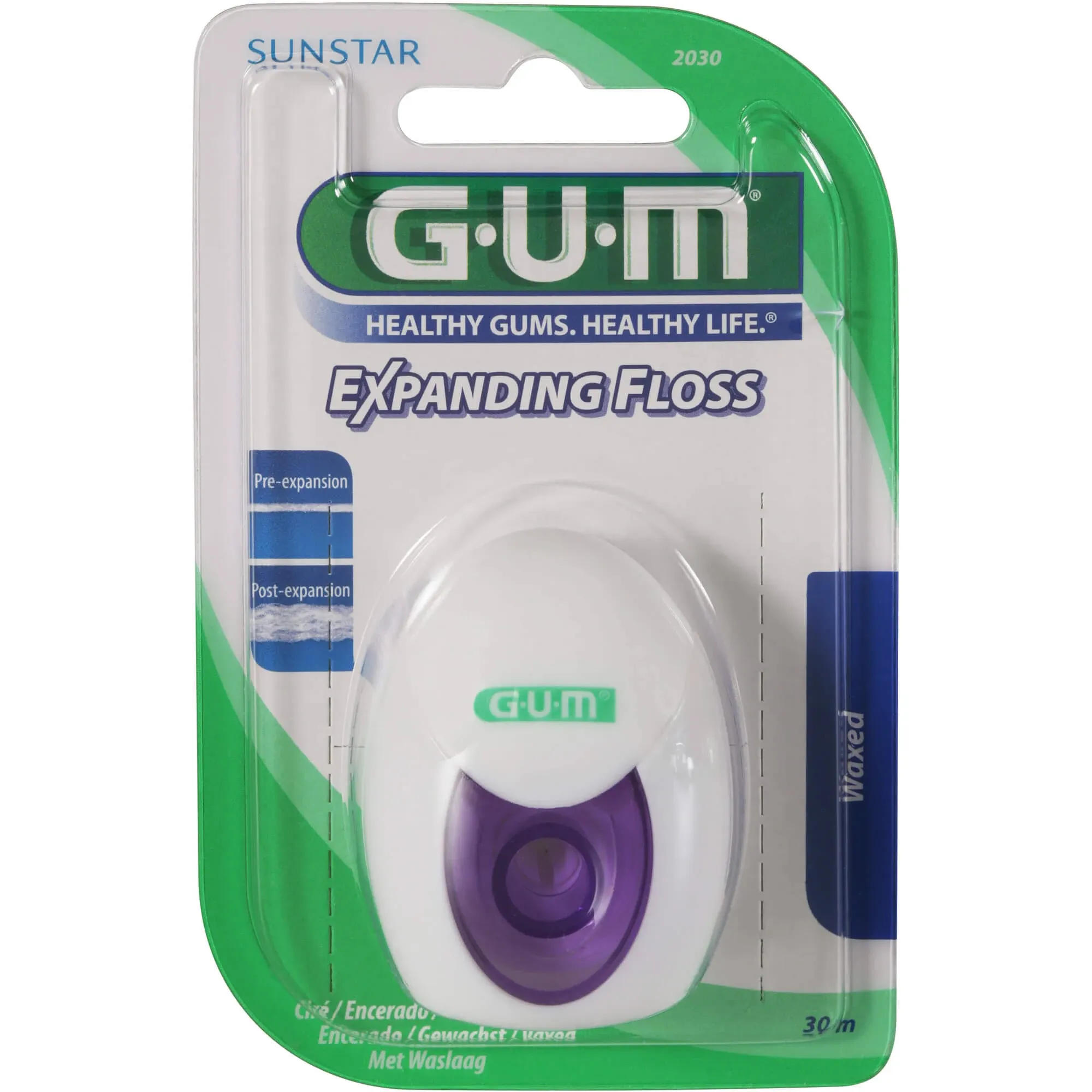 GUM Deep Clean Expanding Dental Floss - Waxed Woven Floss - Effective Plaque ...